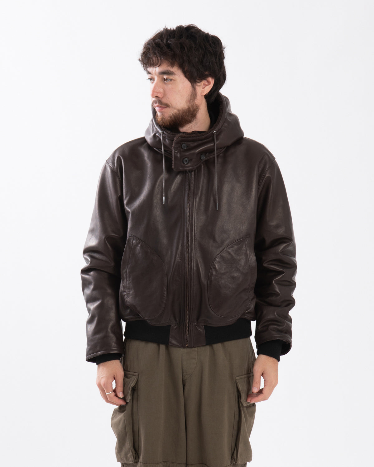 LEATHER WW2 SEABEES US NAVY DECK JACKET