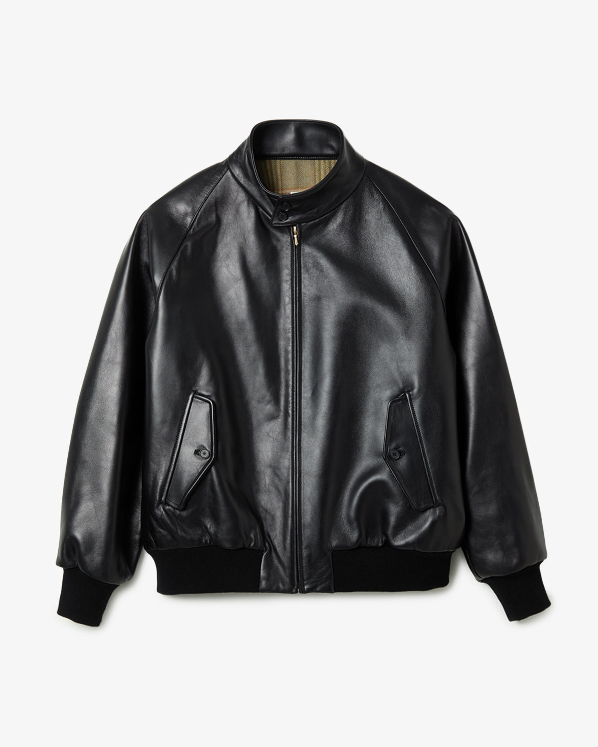 LEATHER HARRINGTON JACKET