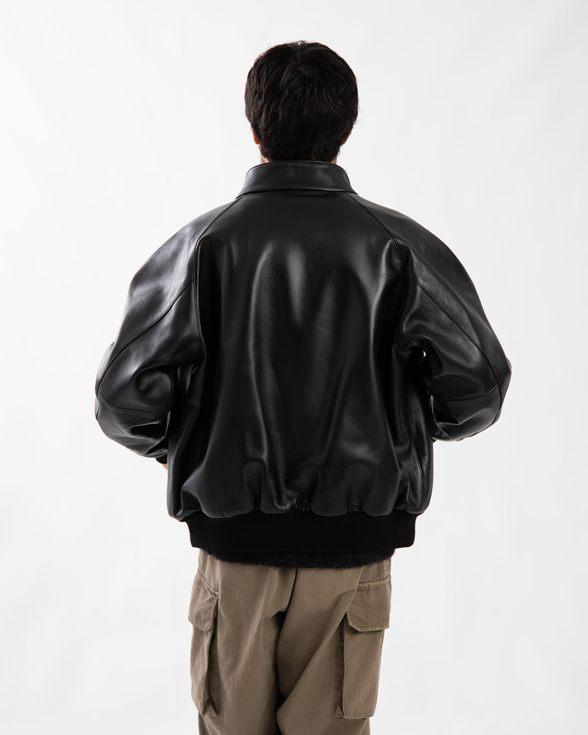 LEATHER HARRINGTON JACKET