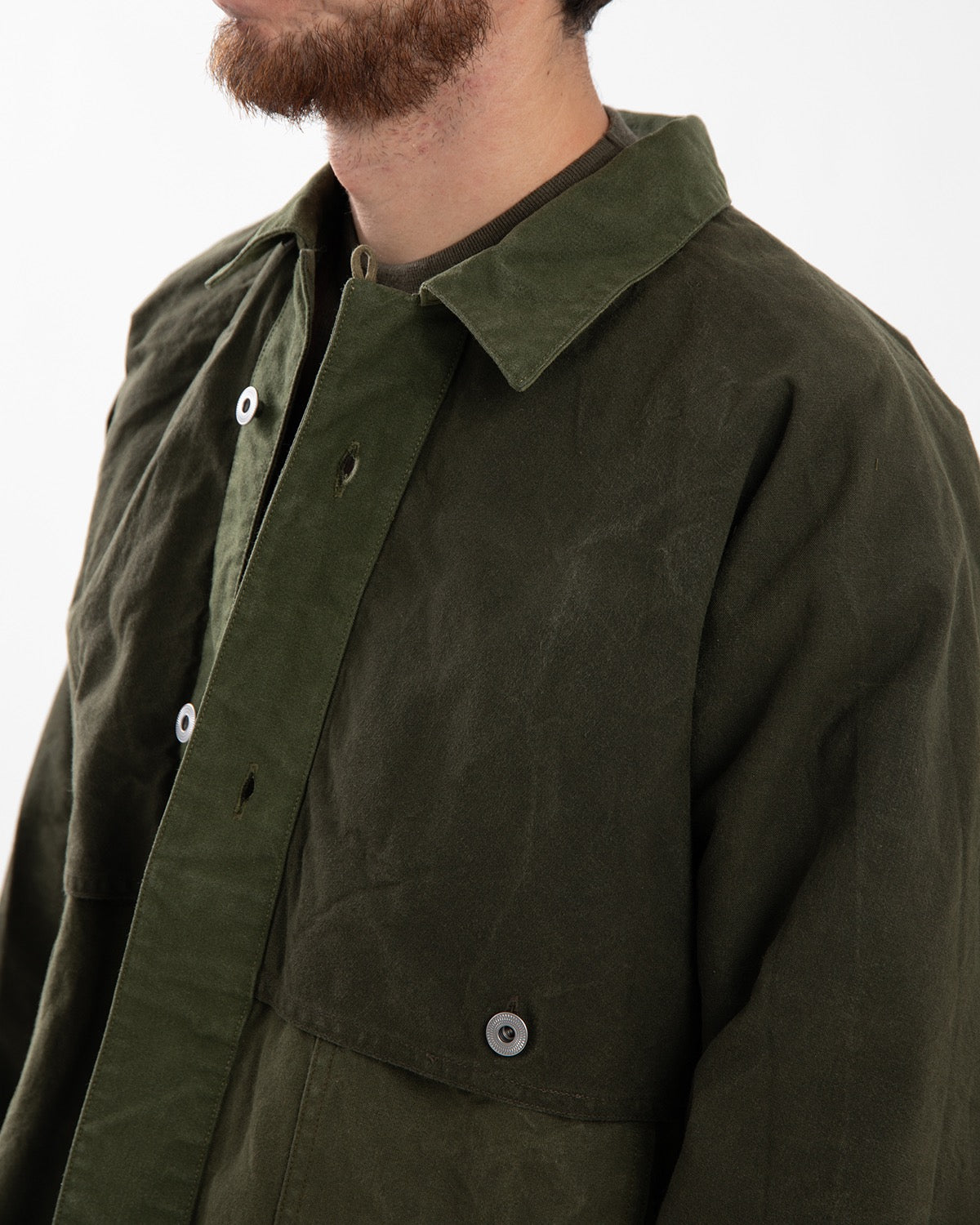 VINTAGE COTTON SILK OILED TENT CLOTH LOGGER JACKET