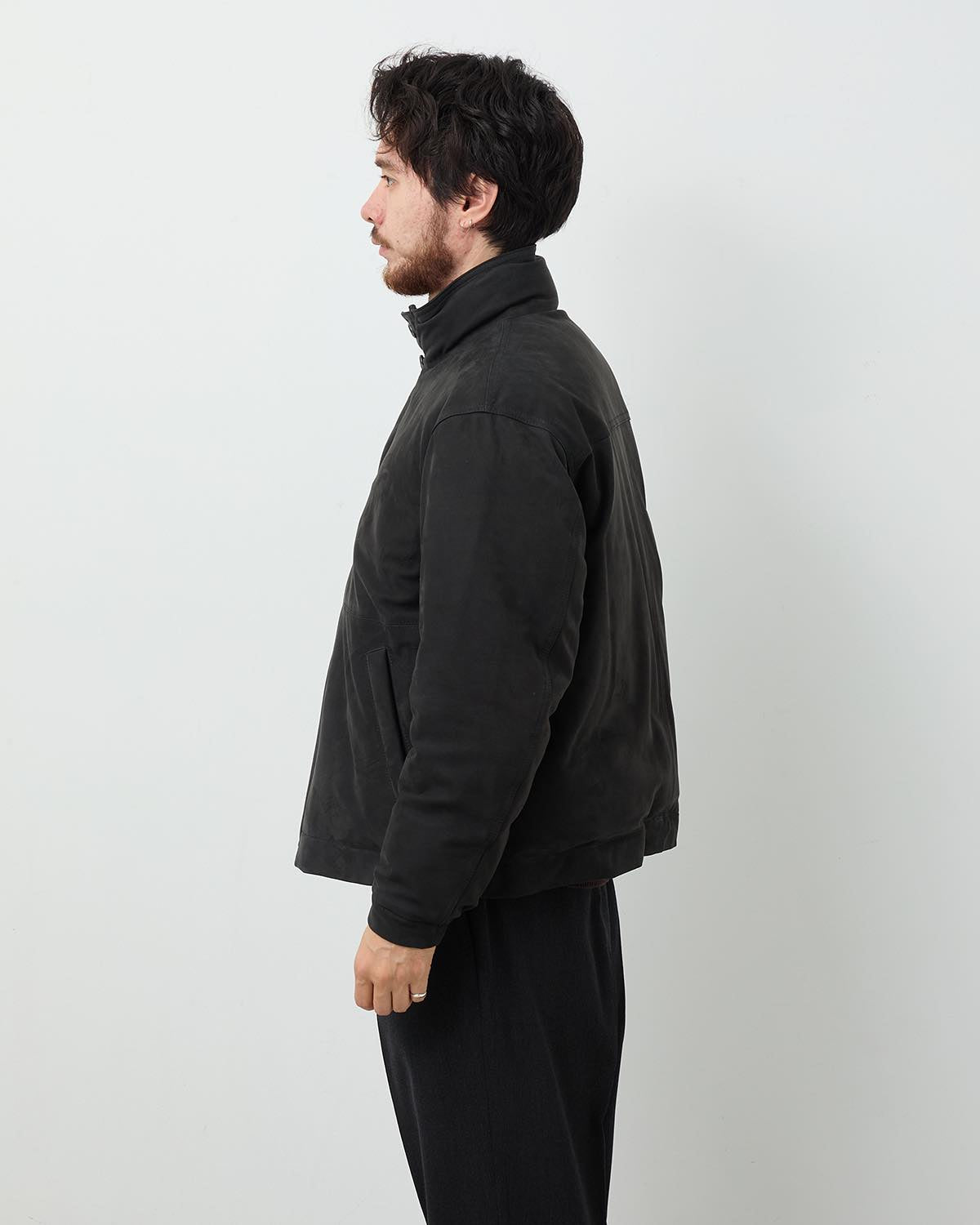 NUBUCK LEATHER DOWN JACKET