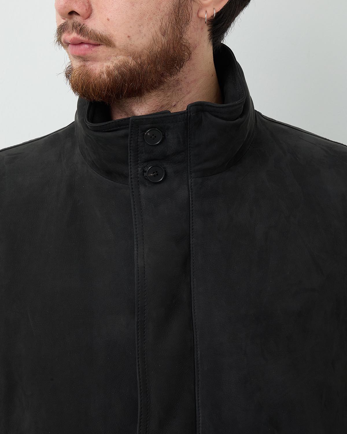 NUBUCK LEATHER DOWN JACKET