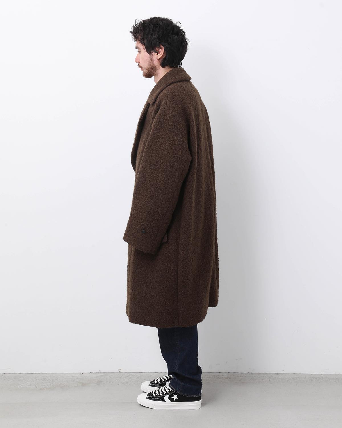 ALPACA BLEND PILE TRENCH COAT