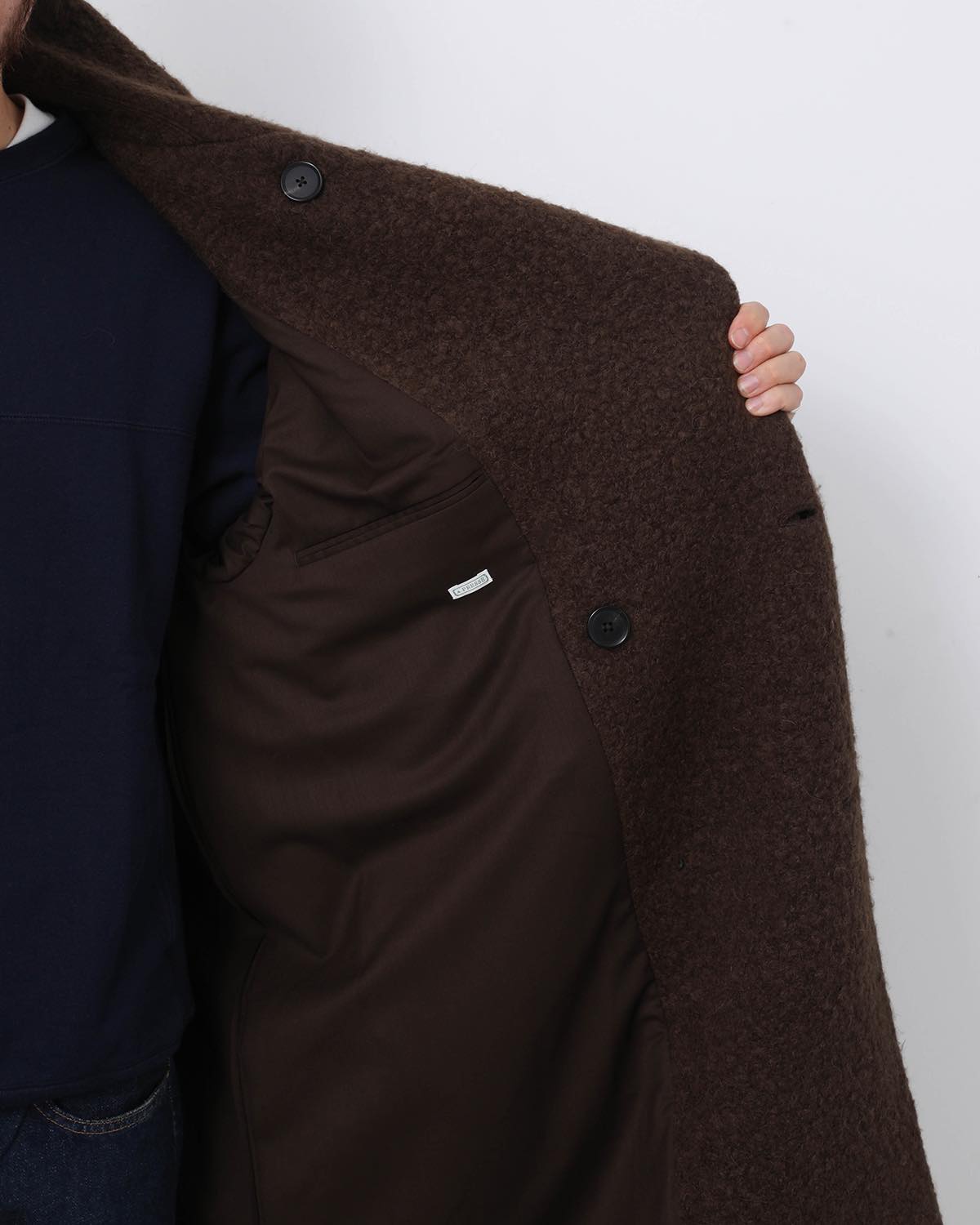 ALPACA BLEND PILE TRENCH COAT