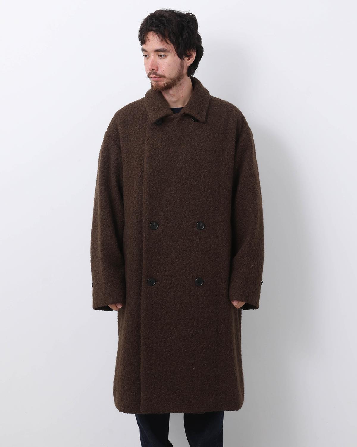 ALPACA BLEND PILE TRENCH COAT