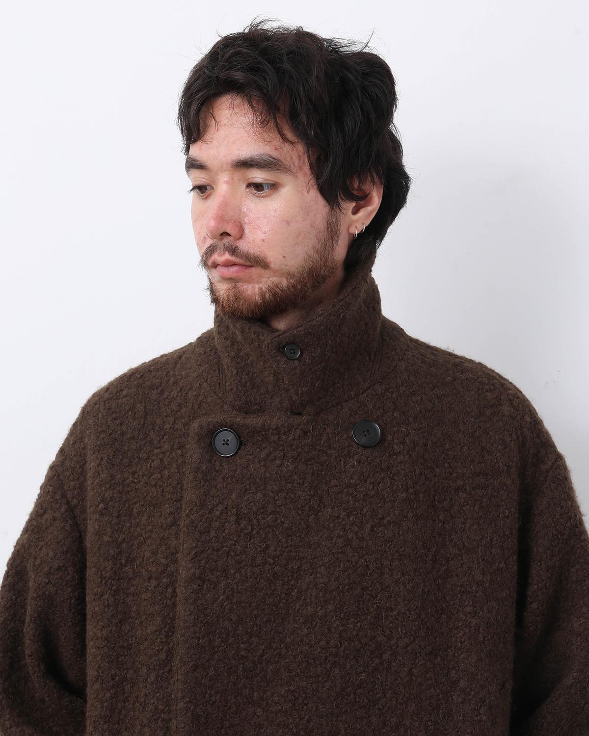 ALPACA BLEND PILE TRENCH COAT