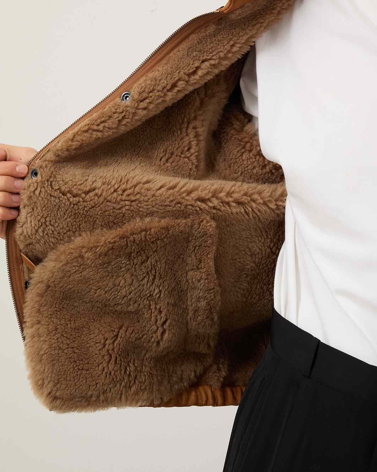 VINTAGE MOUTON SKI DOWN JACKET