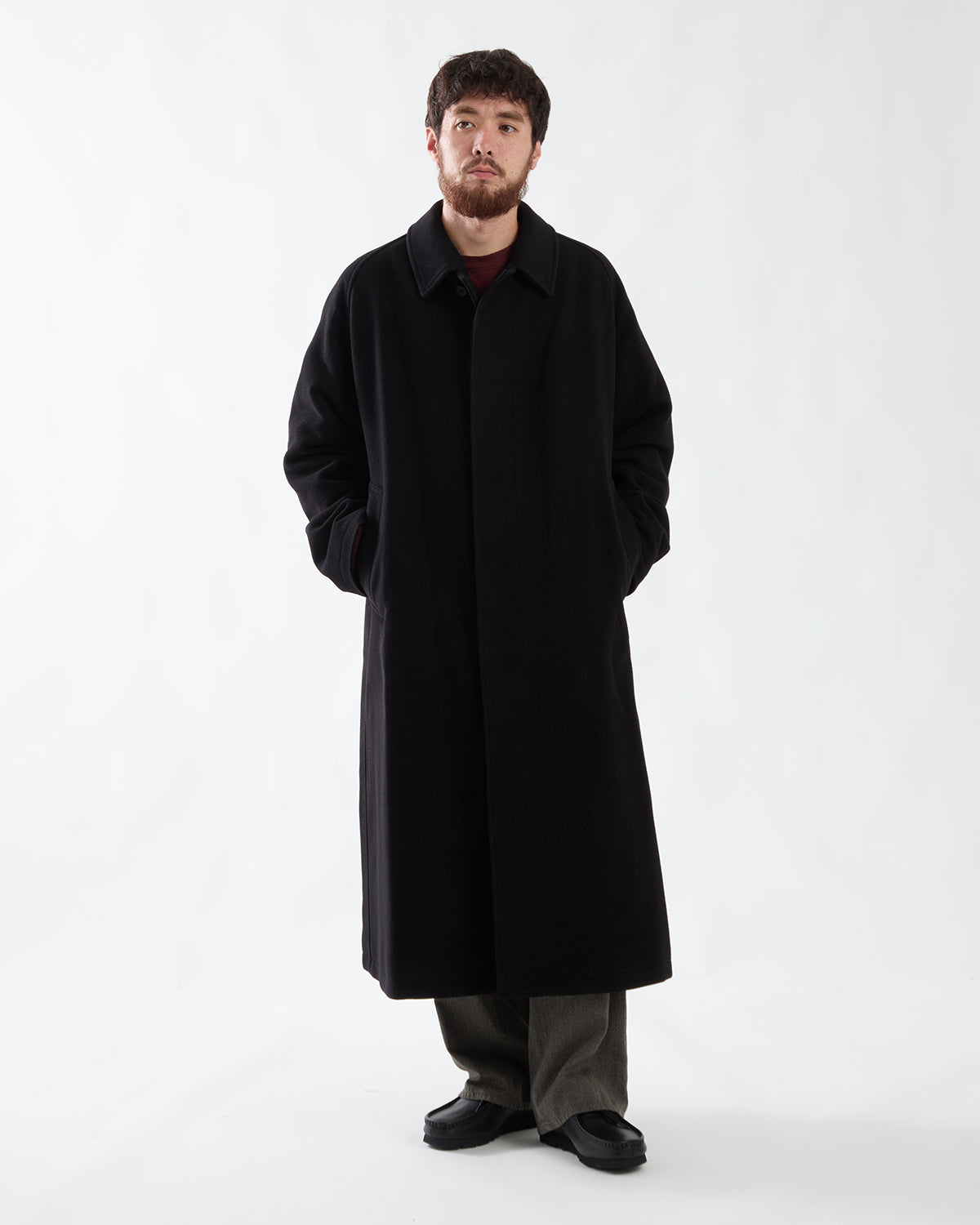 CASHMERE SILK BALMACAAN LONG COAT