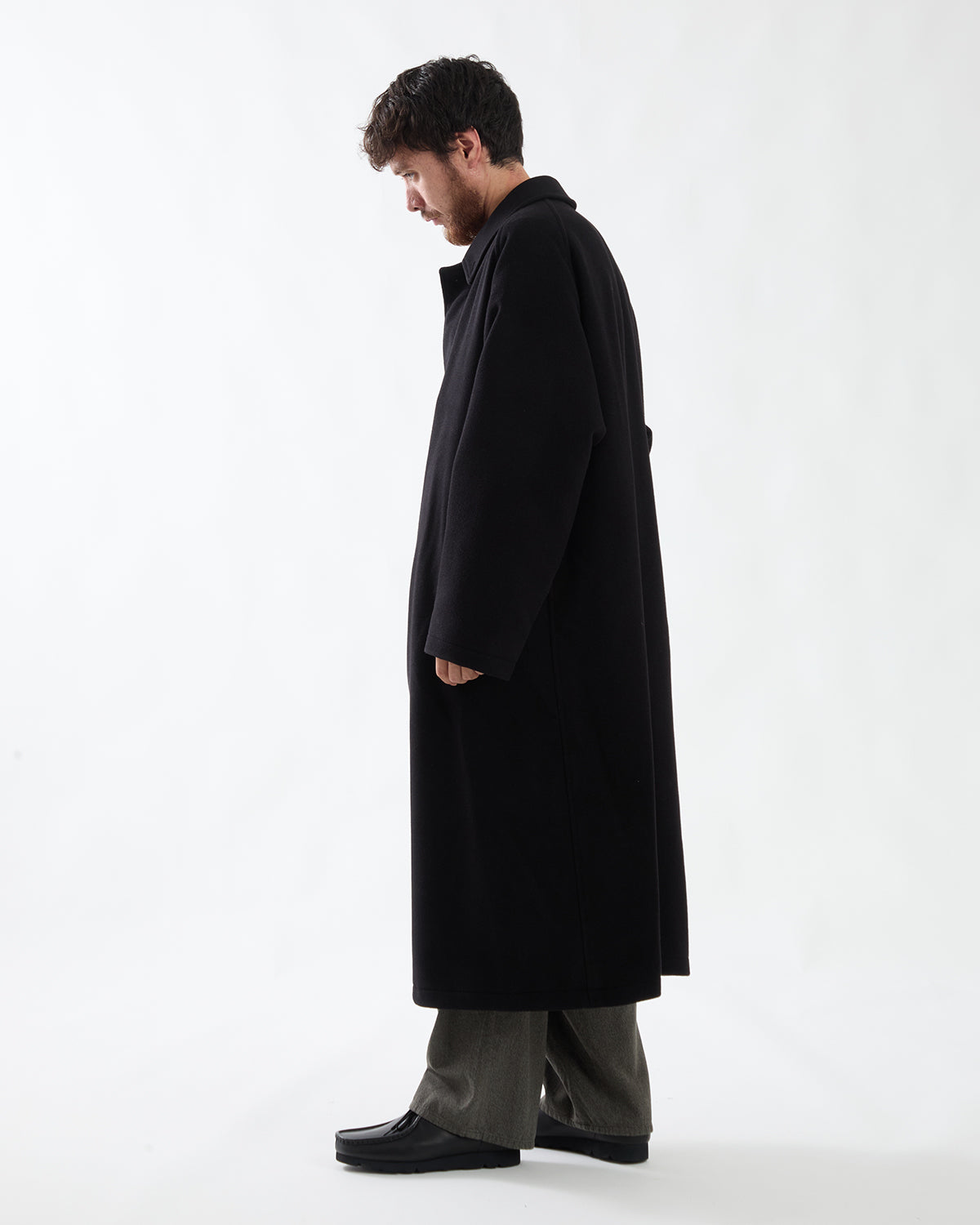 CASHMERE SILK BALMACAAN LONG COAT