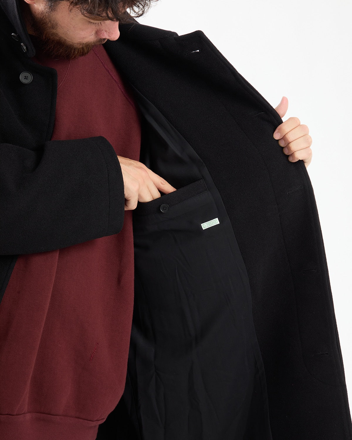 CASHMERE SILK BALMACAAN LONG COAT