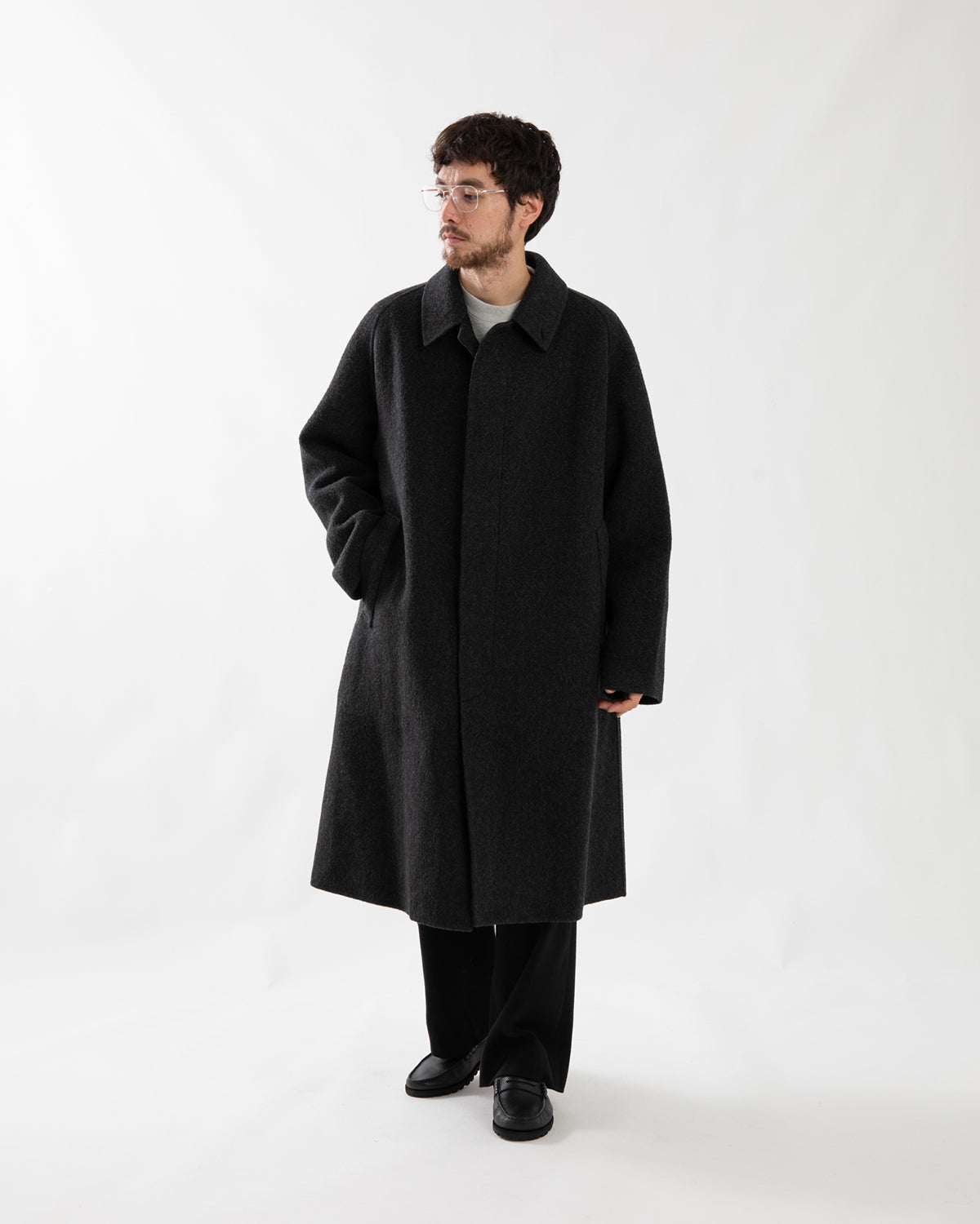 CASHMERE MELTON LONG COAT