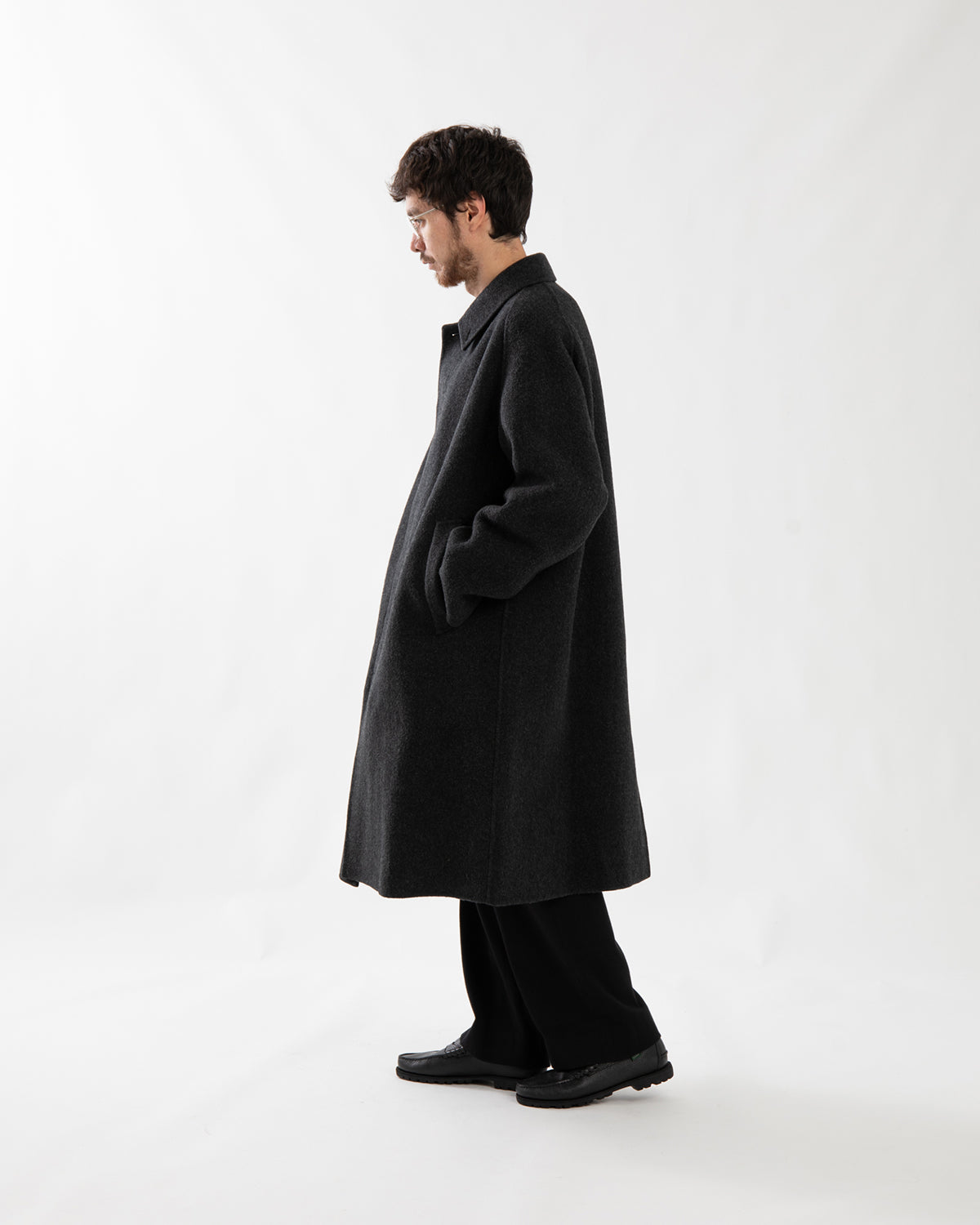 CASHMERE MELTON LONG COAT