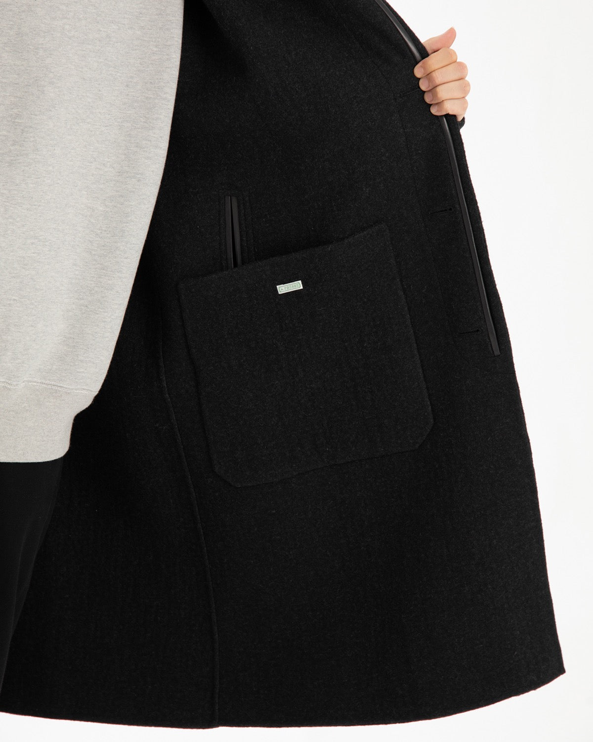 CASHMERE MELTON LONG COAT