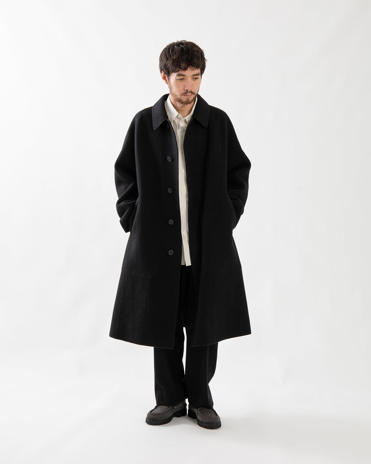 CASHMERE MELTON LONG COAT