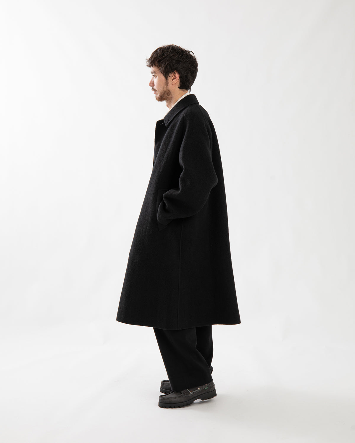 CASHMERE MELTON LONG COAT