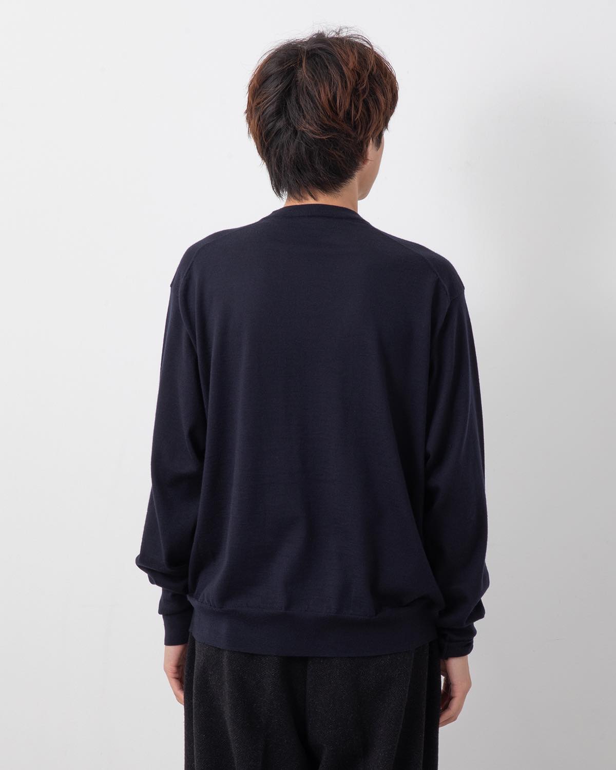 CASHMERE HIGH GAUGE CREW NECK SWEATER