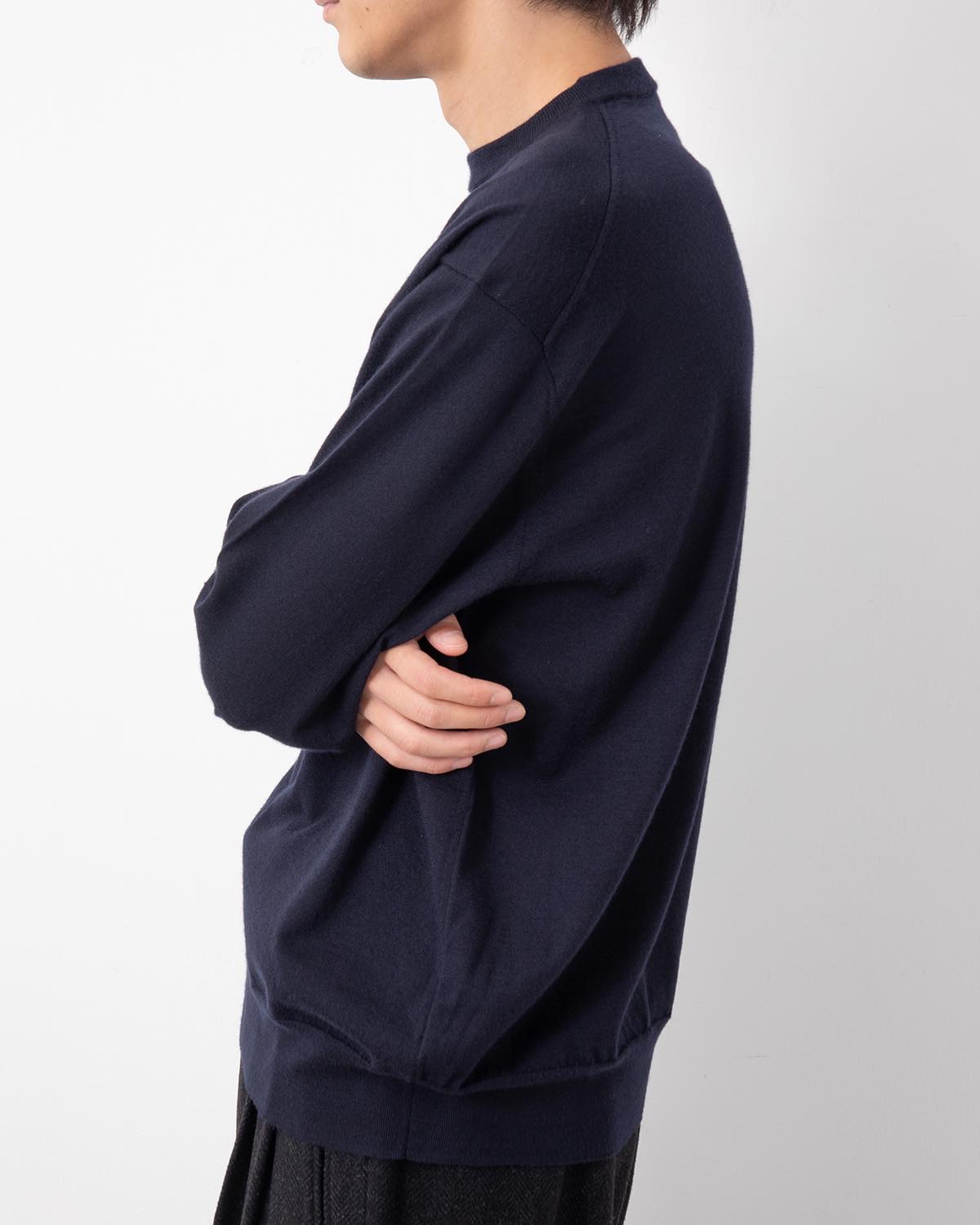 CASHMERE HIGH GAUGE CREW NECK SWEATER