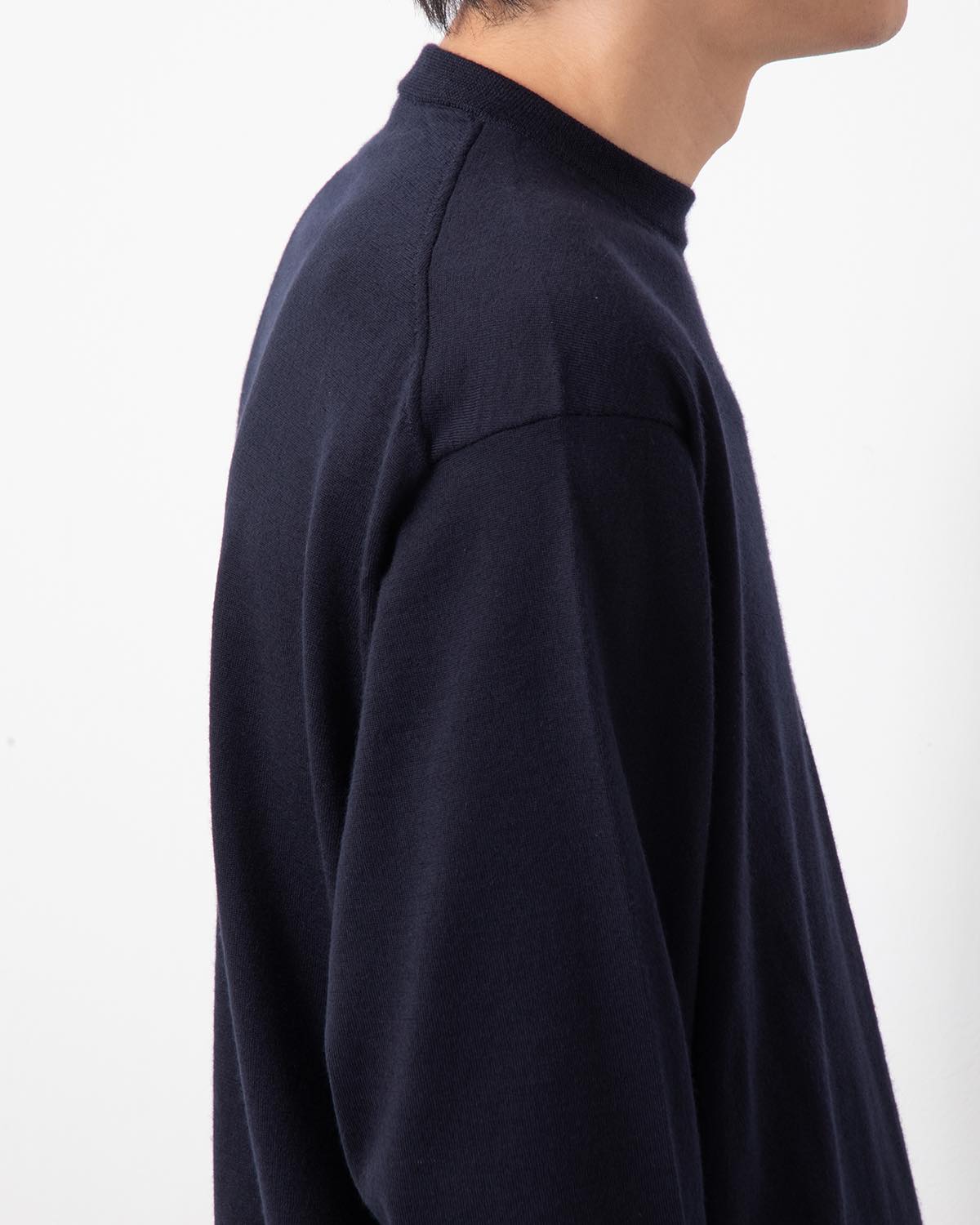 CASHMERE HIGH GAUGE CREW NECK SWEATER