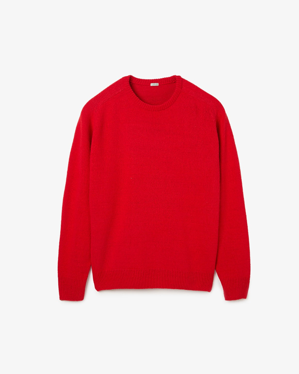 WASHED SILK NEP CREW NECK SWEATER