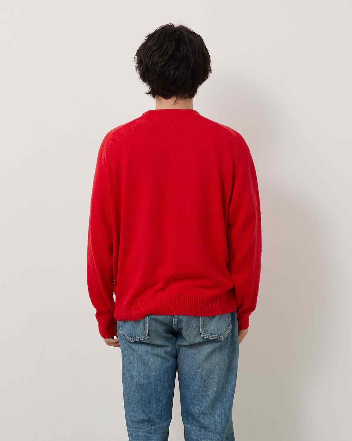 WASHED SILK NEP CREW NECK SWEATER