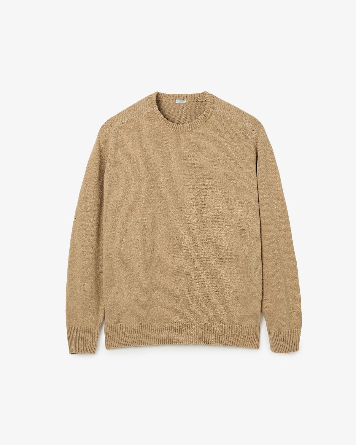 WASHED SILK NEP CREW NECK SWEATER