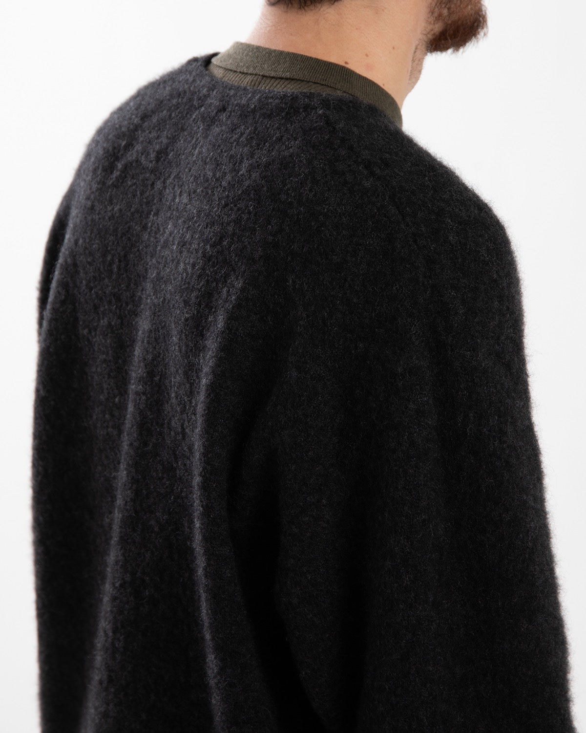 BRUSHED CASHMERE MIDDLE GAUGE CARDIGAN