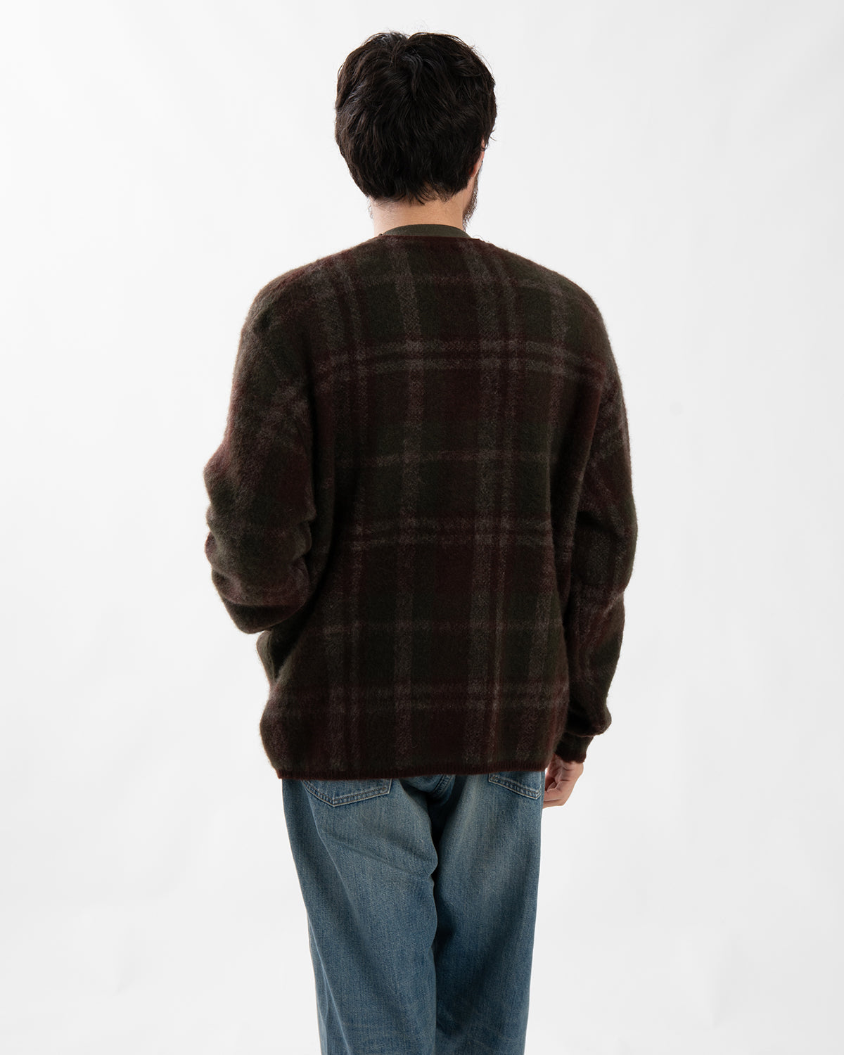 BRUSHED CASHMERE MIDDLE GAUGE CARDIGAN