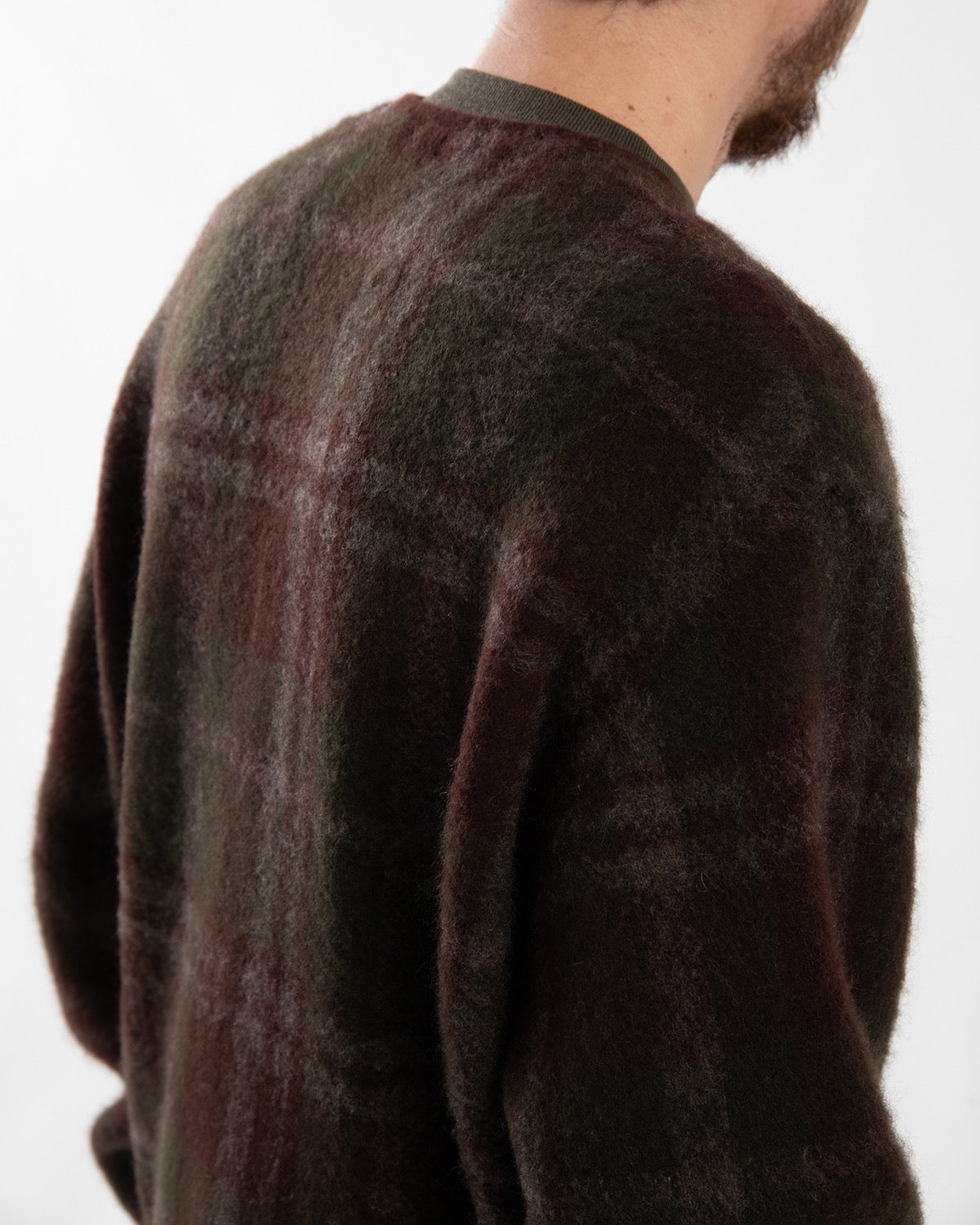 BRUSHED CASHMERE MIDDLE GAUGE CARDIGAN