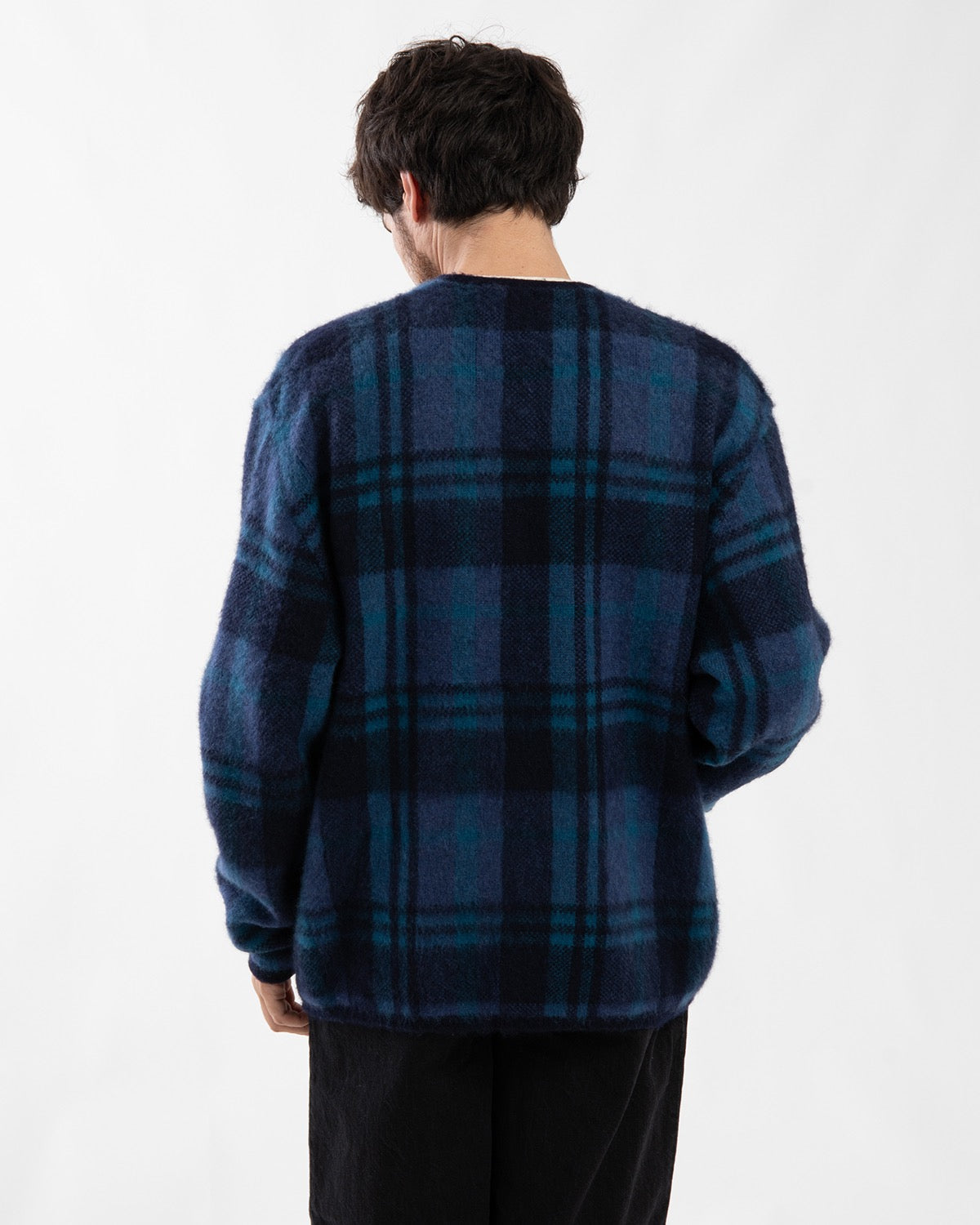 BRUSHED CASHMERE MIDDLE GAUGE CARDIGAN