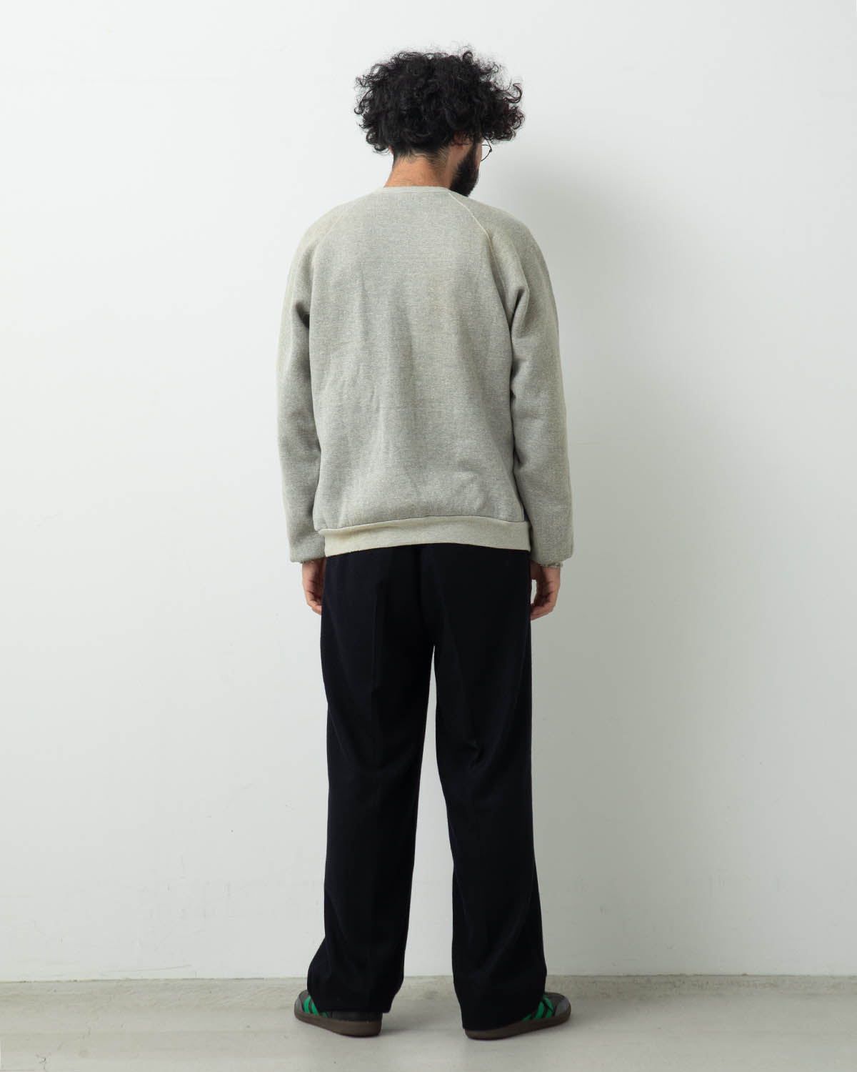 CASHMERE LIGHT FLANNEL WIDE TAPERED TROUSERS