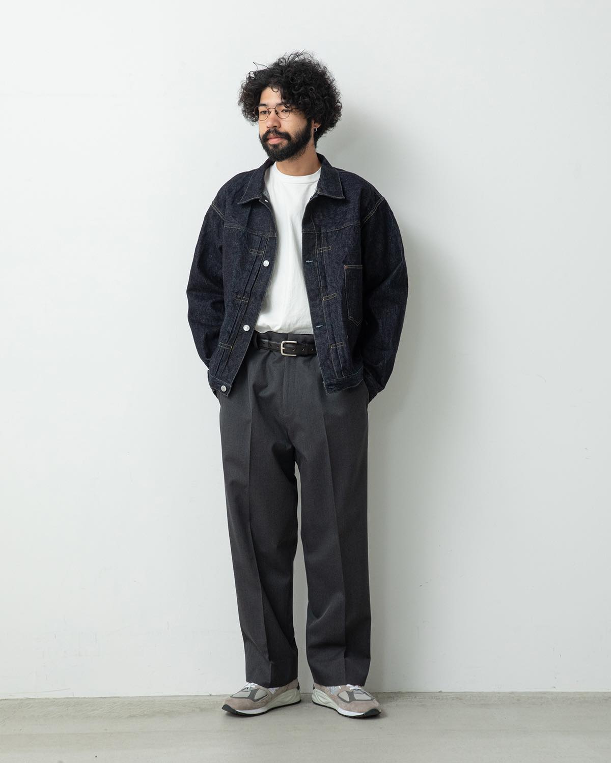 WOOL KERSEY TROUSERS