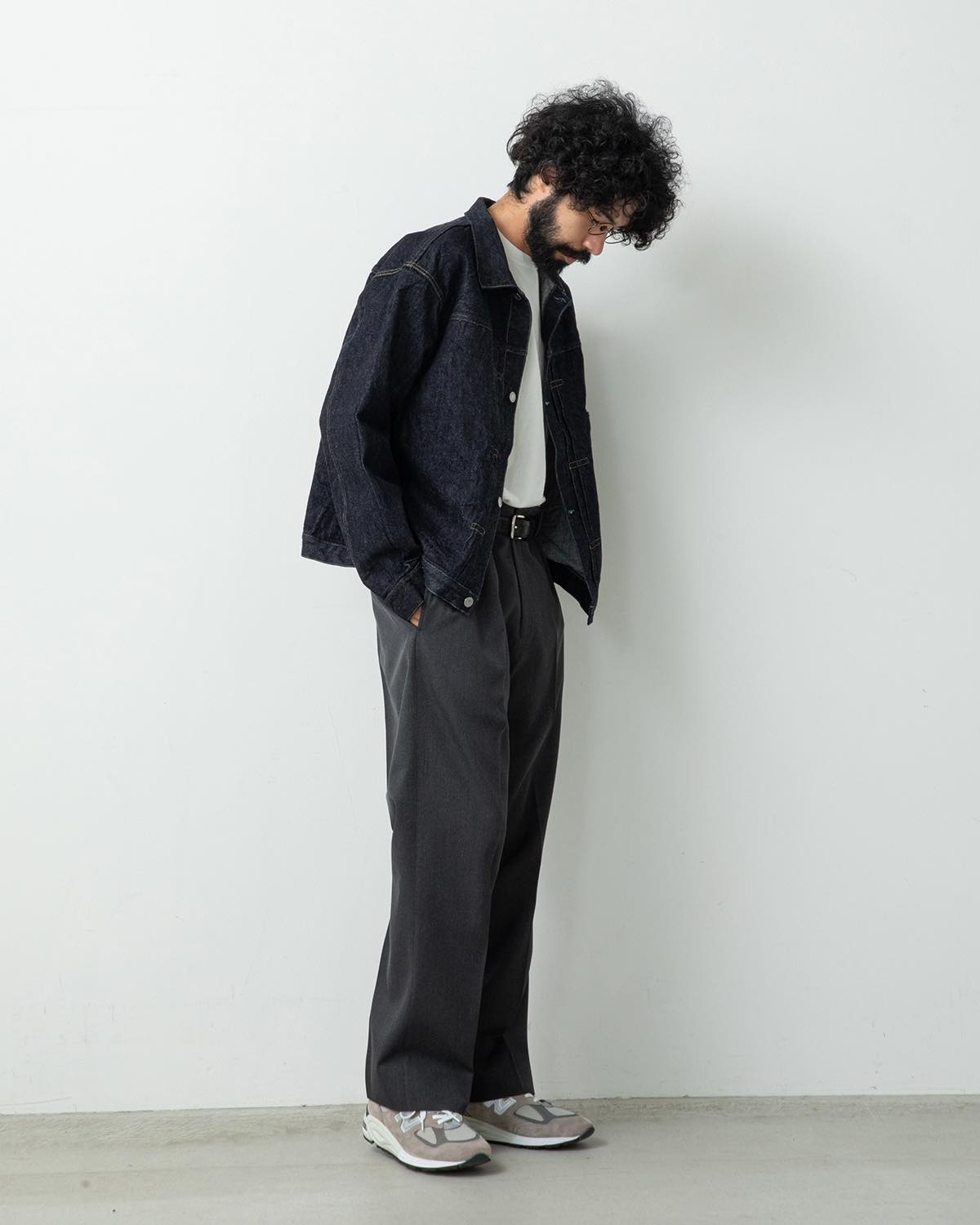 WOOL KERSEY TROUSERS