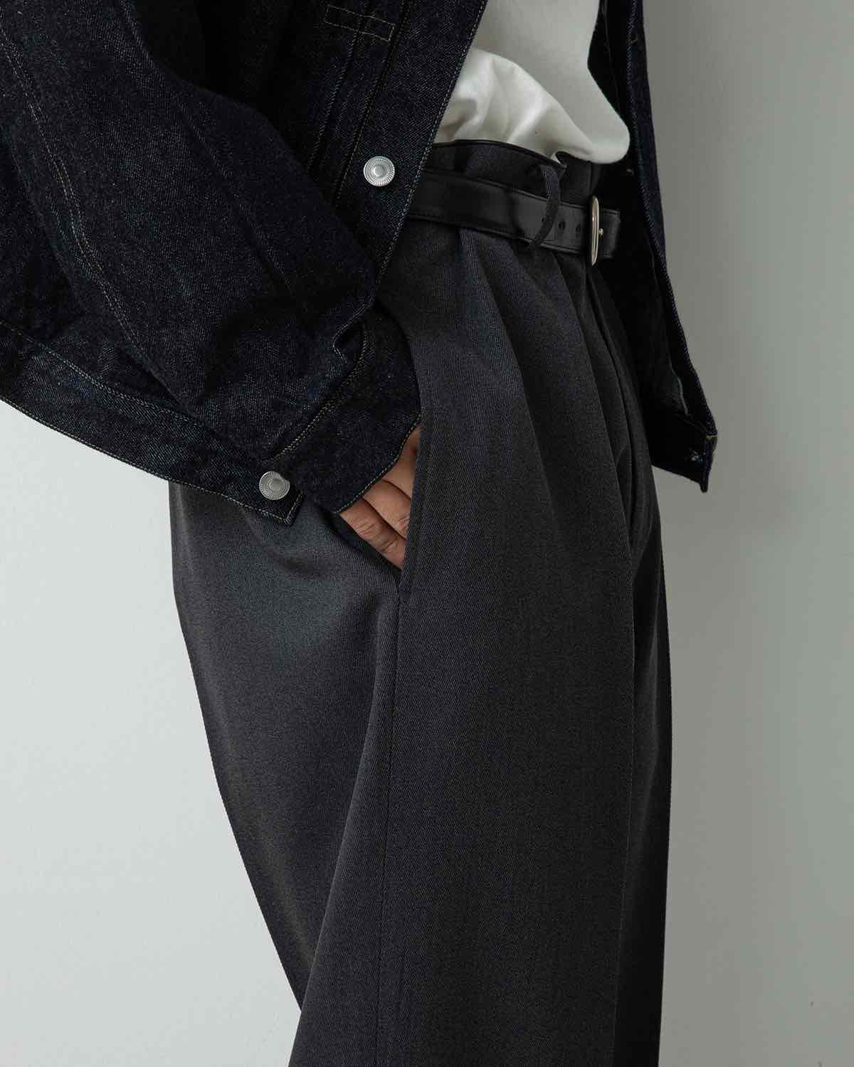 WOOL KERSEY TROUSERS