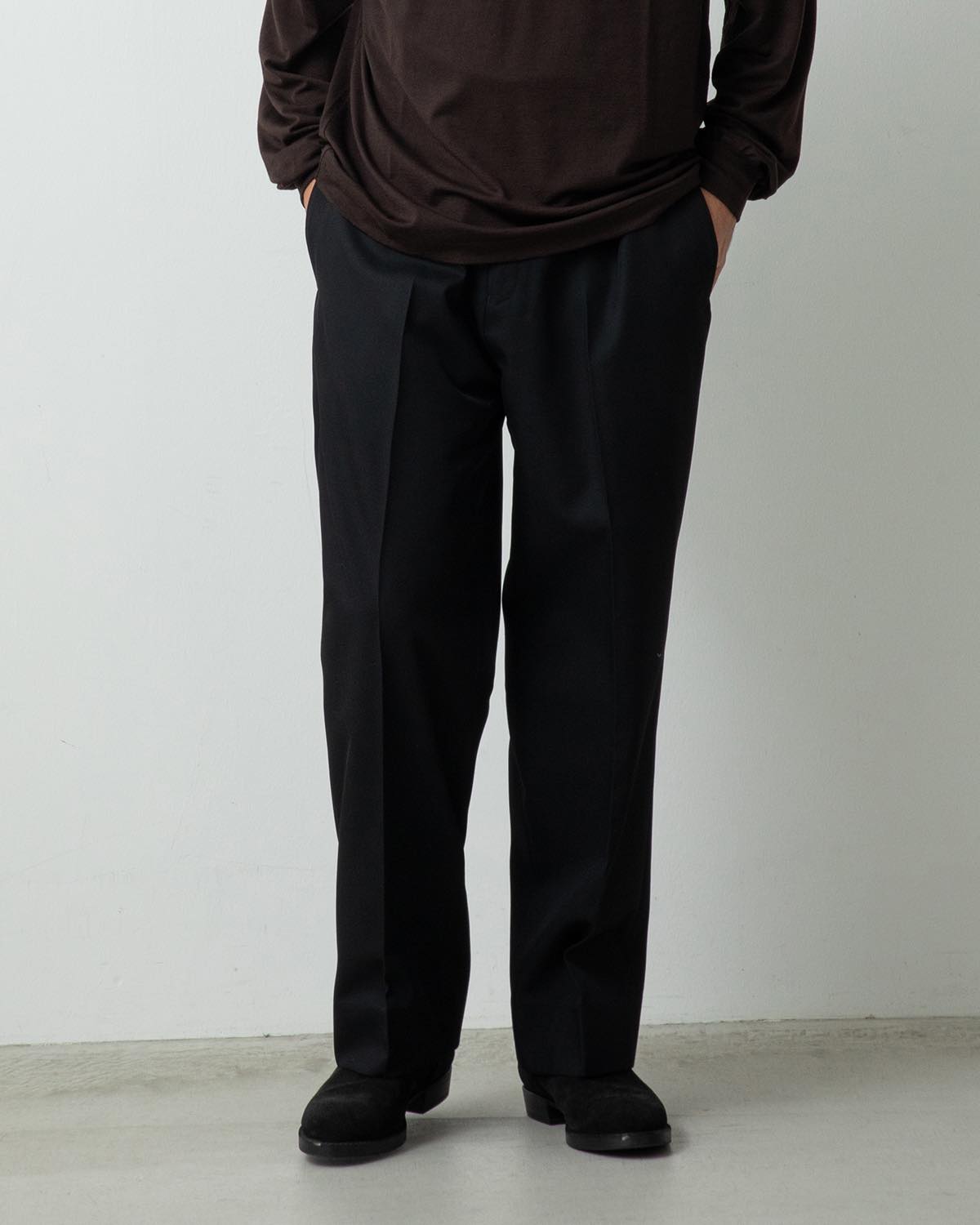 WOOL KERSEY TROUSERS