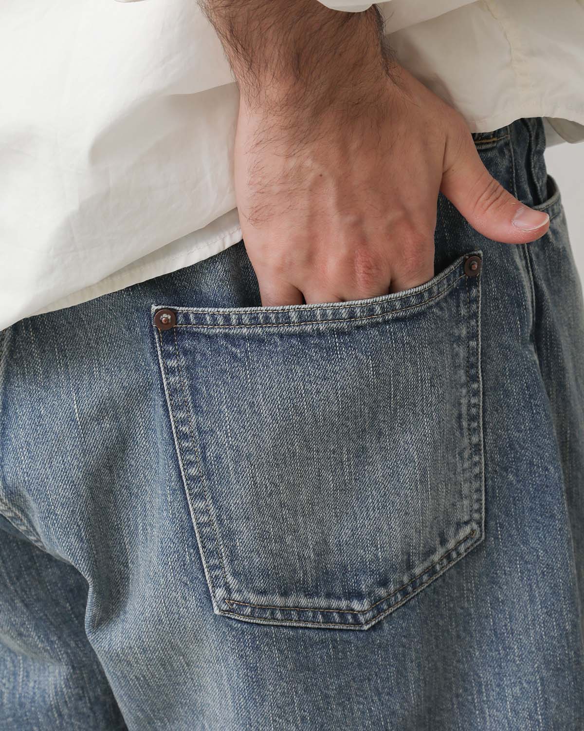 NO.22 WASHED WIDE DENIM PANTS