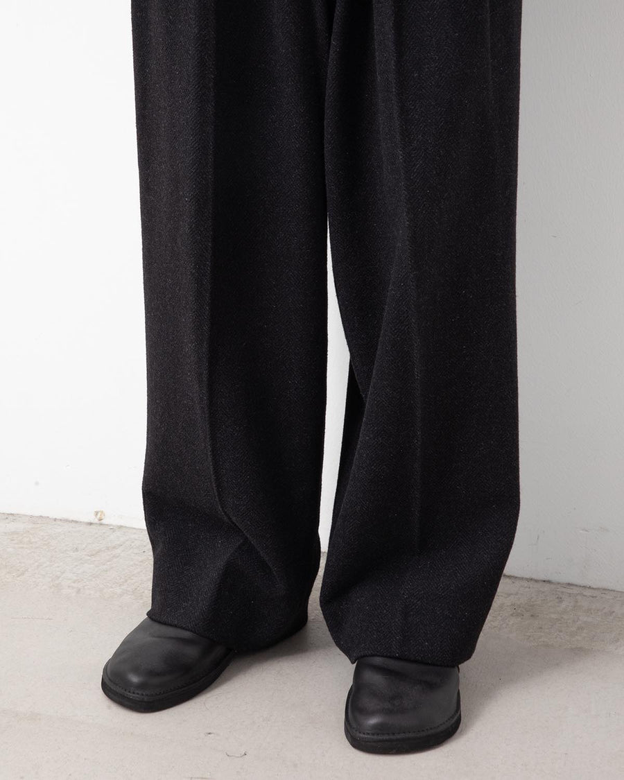 SILK CASHMERE TWEED WIDE TROUSERS – COVERCHORD