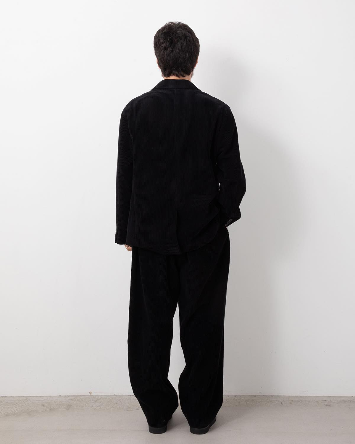 WOOL CORDUROY WIDE TAPERED TROUSERS