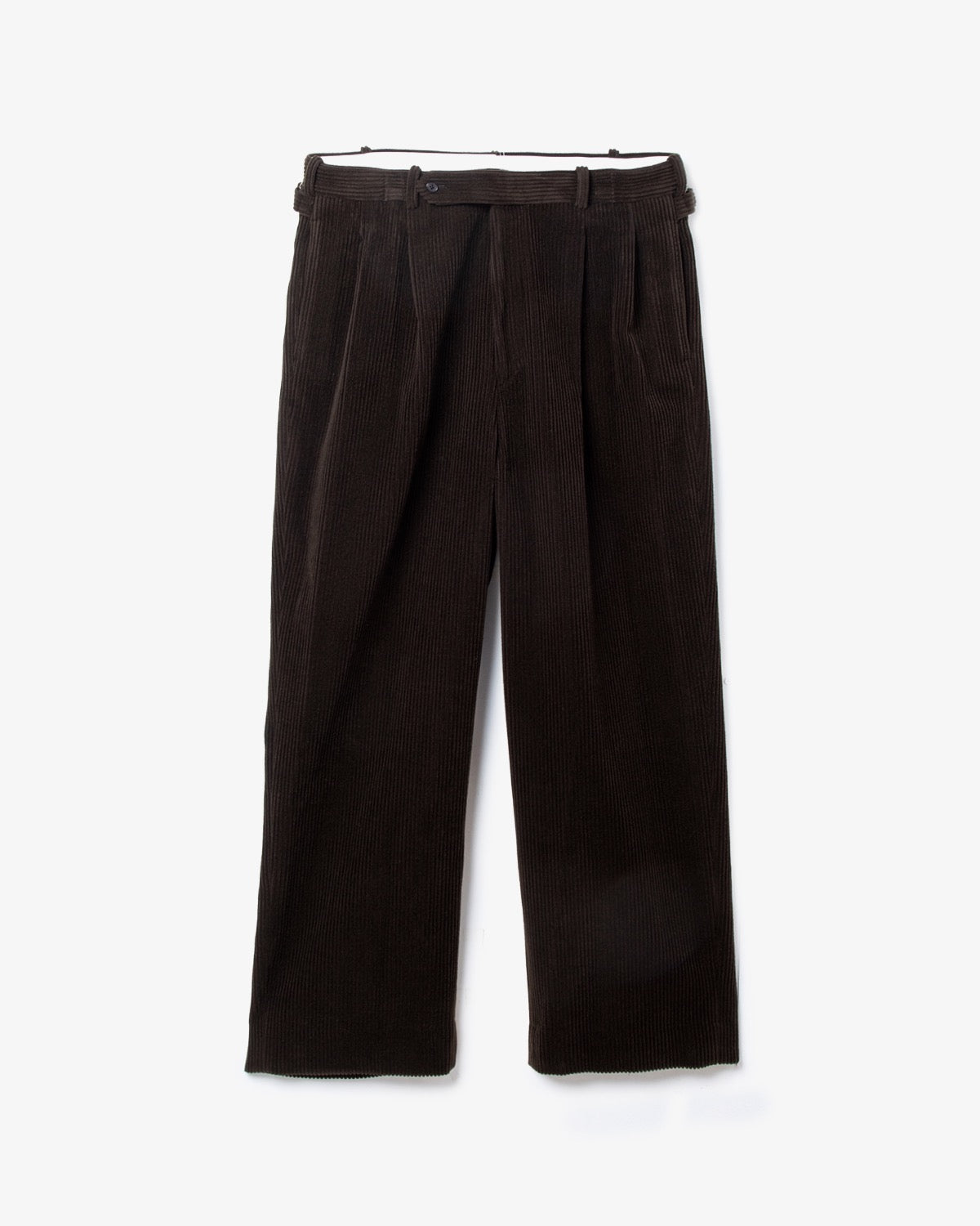 WOOL CORDUROY WIDE TAPERED TROUSERS