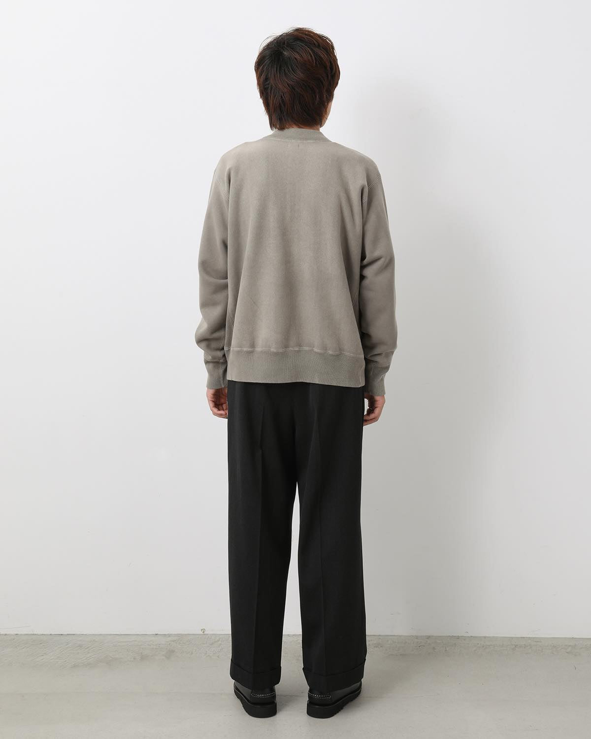 WOOL WIDE TAPERED TROUSERS