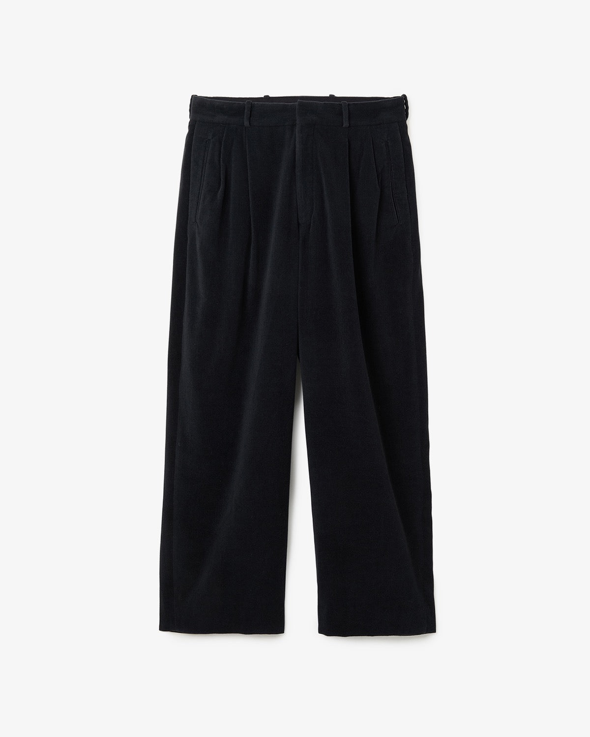 COTTON VELOUR WIDE TROUSERS