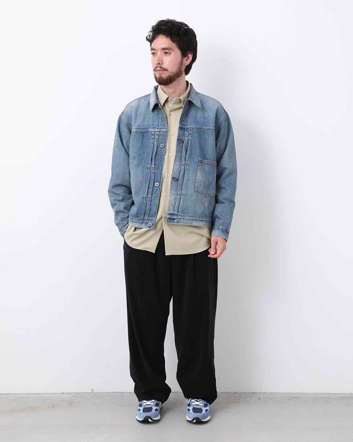 COTTON VELOUR WIDE TROUSERS