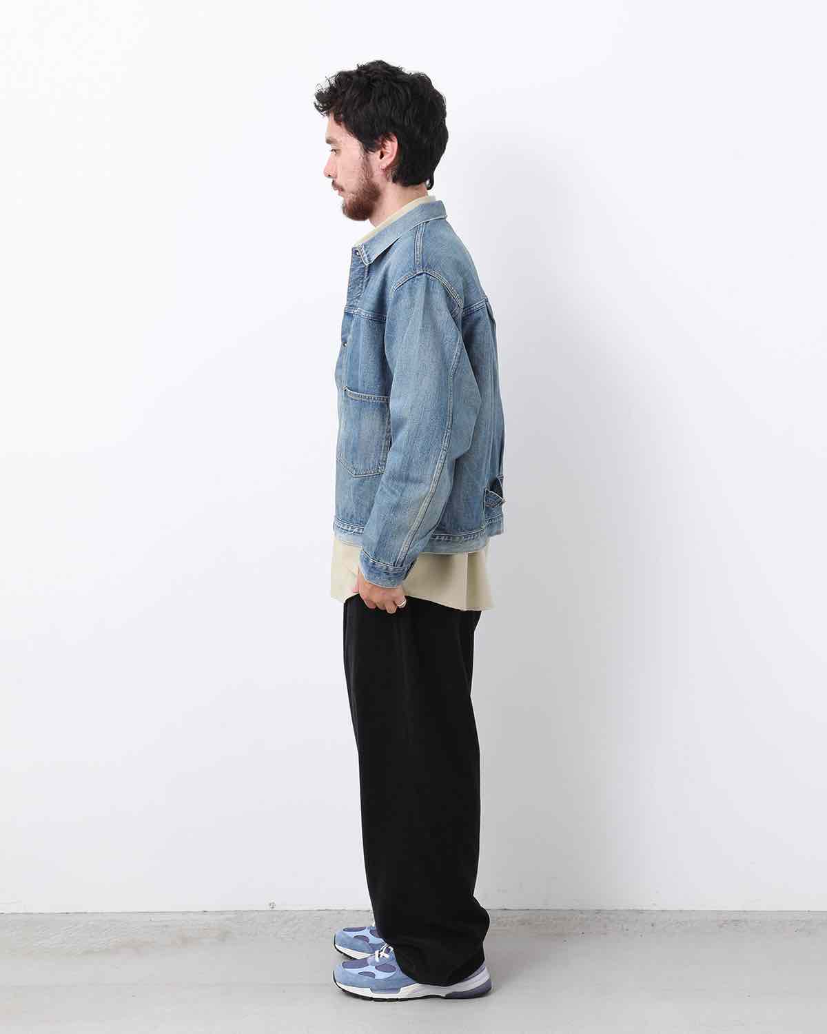 COTTON VELOUR WIDE TROUSERS