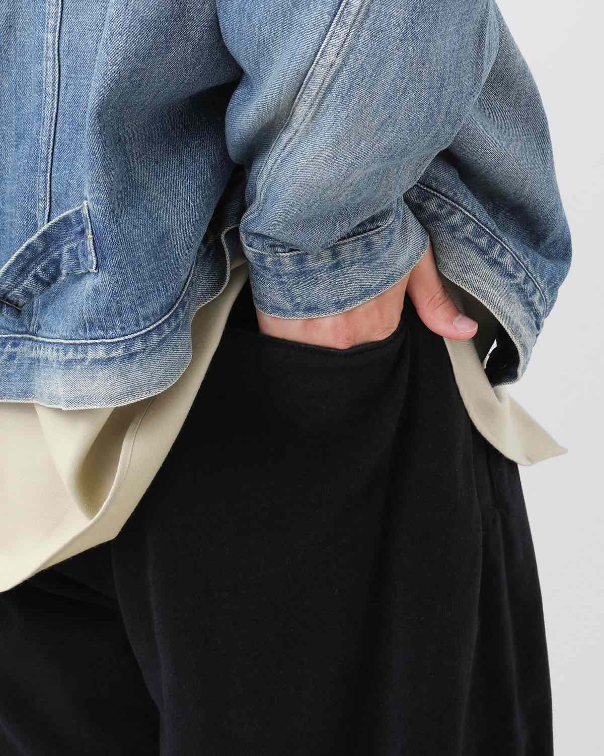 COTTON VELOUR WIDE TROUSERS