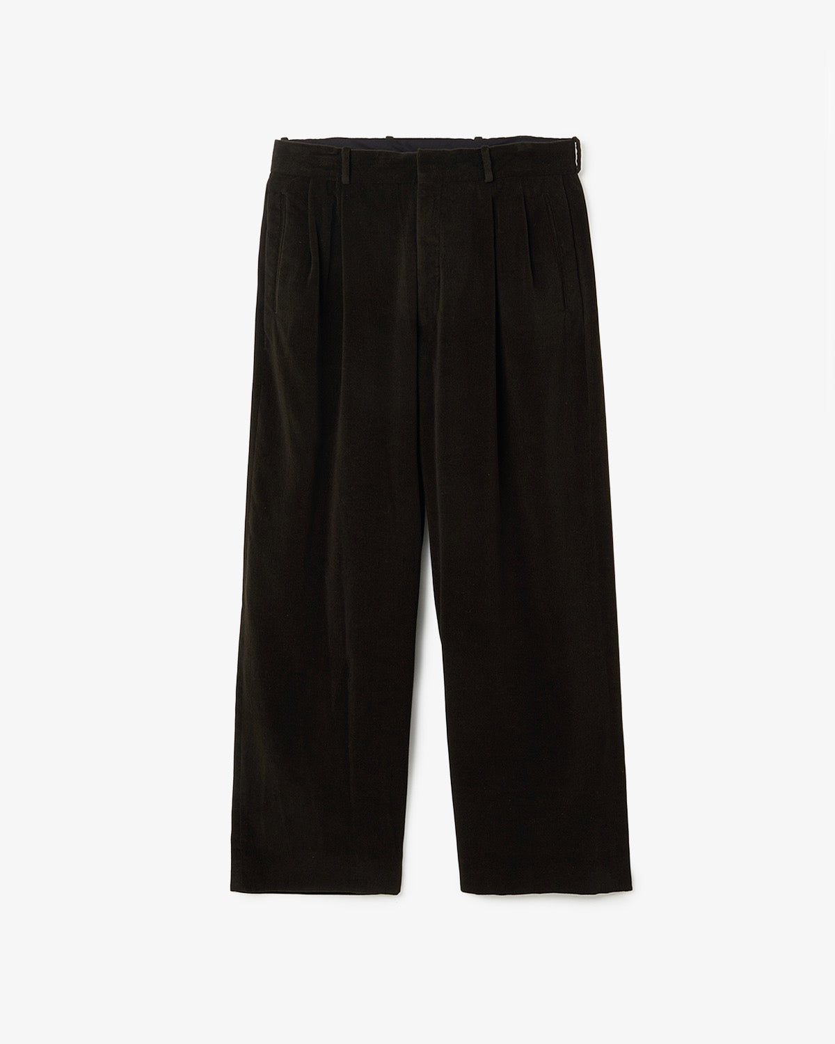 COTTON VELOUR WIDE TROUSERS