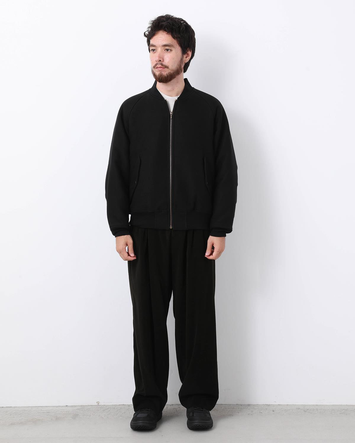 COTTON VELOUR WIDE TROUSERS