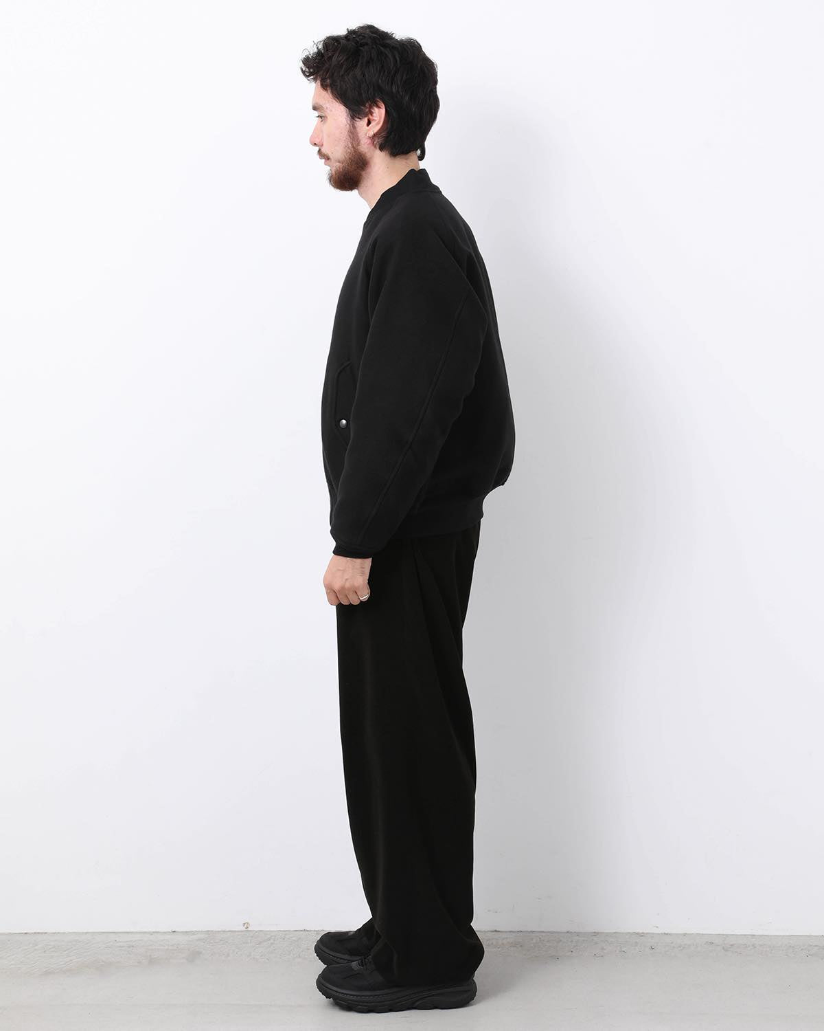 COTTON VELOUR WIDE TROUSERS