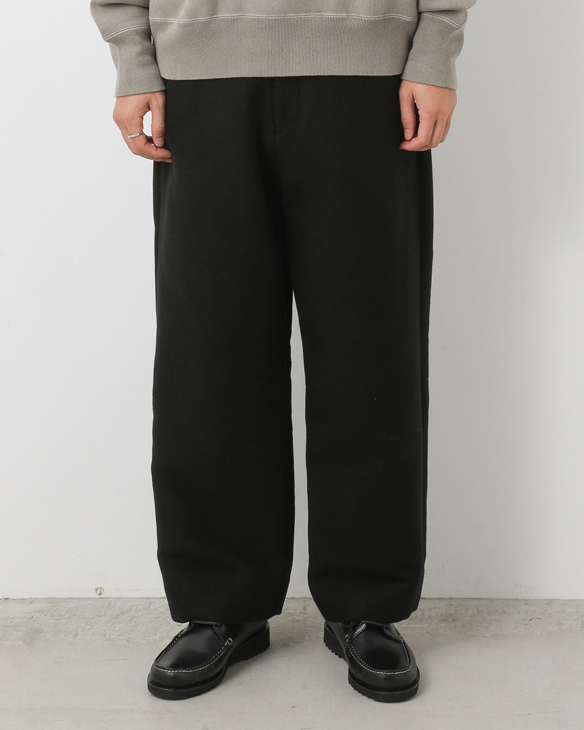 COTTON MOLESKIN WIDE TROUSERS