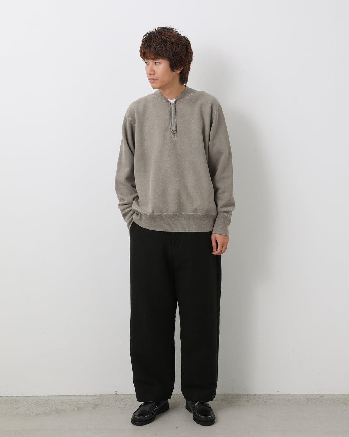 COTTON MOLESKIN WIDE TROUSERS