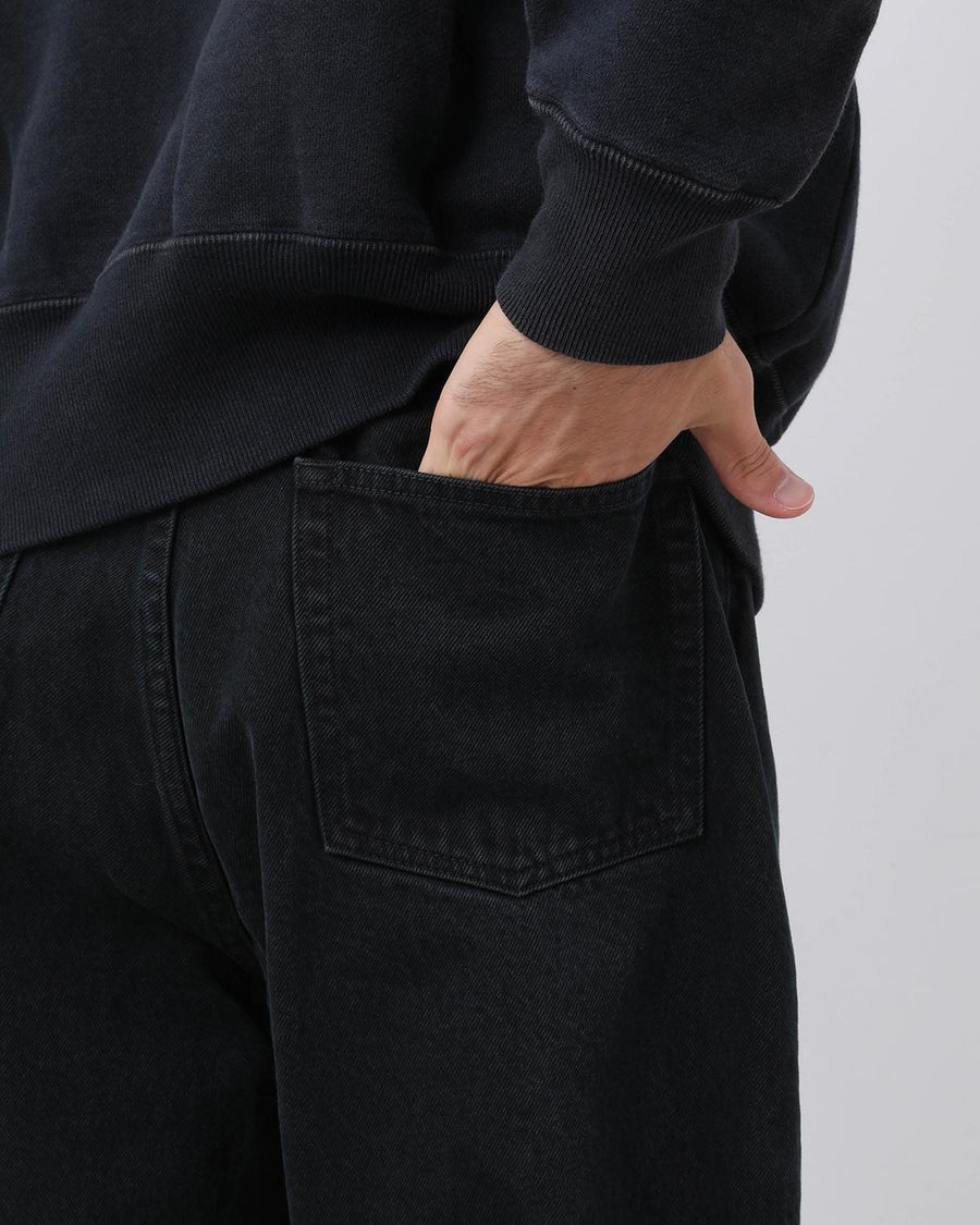 BLACK WASHED WIDE DENIM PANTS – COVERCHORD