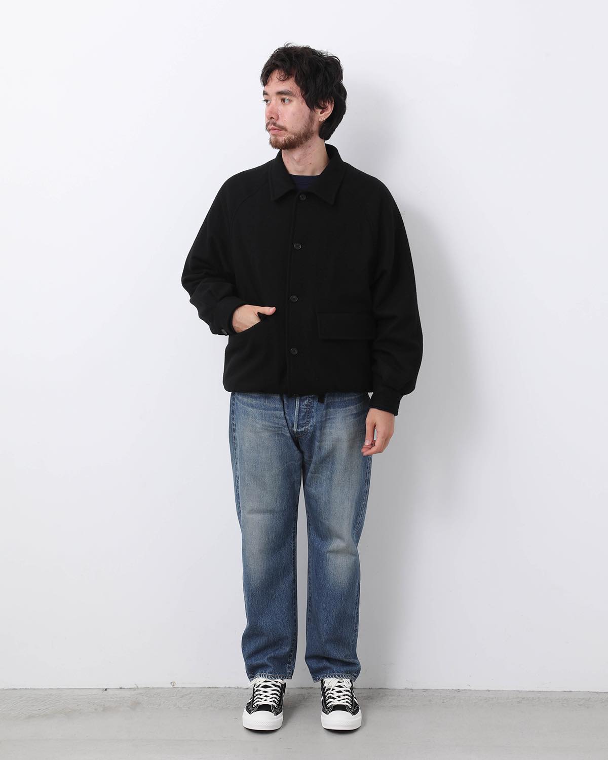 WASHED DENIM PANTS E